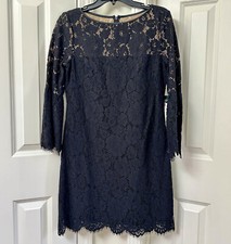 Lauren Ralph Lauren Lace Bell Sleeve Dress, Size-6, Black