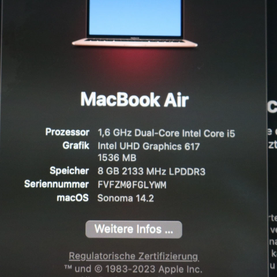 Apple MacBook Air 13" · i5 8th gen 3.6 GHz · 8GB · 256GB, Foto 3 von 5