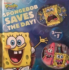 Spongebob Saves The Day 3 books in 1 - Hardcover - VERY GOOD