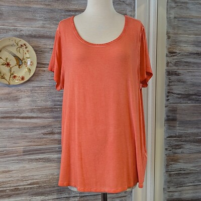 Dear John American Classic Tee Light Orange XL Extra Large Round Neck Top