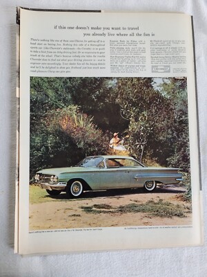 1960 VTG Orig Magazine Ad CHEVROLET You Already Live Where All The Fun Is