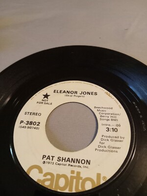Pop Promo 45 Pat Shannon - Eleanor Jones / Eleanor Jones On Capitol