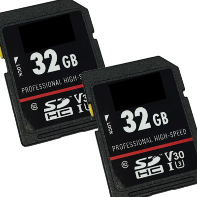 2 x PHOTO PORST High-Speed 32 GB SDHC-Karte Class 10 Speicherkarte