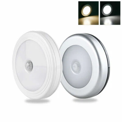 6 Luces LED Sensor de Movimiento PIR Inalámbricas Luz Nocturna Batería Gabinete Lámpara Escalera