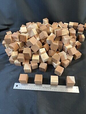 Minecraft Blocks 1-1/4 Solid Wood Blocks Perfect for crafts 192 blocks