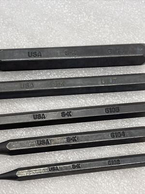 TEKTON 9-Piece Pin Punch Set – 1/16 To 3/8 Inch, 5160 Steel, Made In USA, Laser Marked