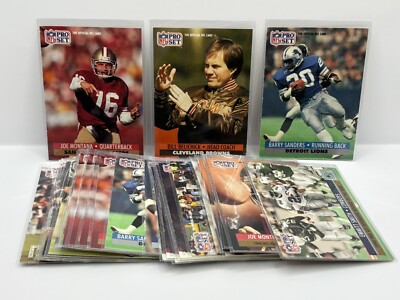 1991 Pro Set Football - Pick Choose Single Base & Insert Cards - Montana Sanders