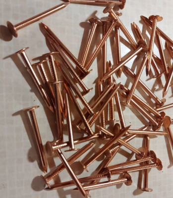 1 3/4'' Smooth Shank Solid Copper Slating Nails 10 gauge (50 pcs)