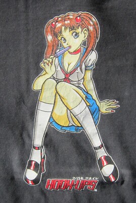 Vintage 1990s HOOK-UPS 'POPSICLE GIRL' Skateboard T-SHIRT size XL