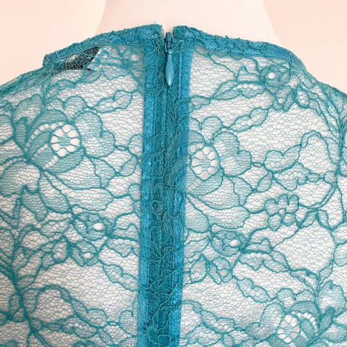 Anna Quan Priscilla Maxi Dress Long Sleeve Floral Sheer Lace Teal Size 6 New - Picture 11 of 15