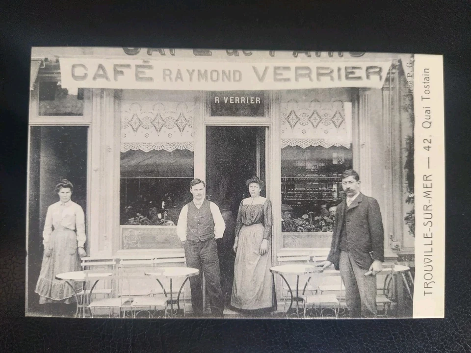 Carte postale Trouville-sur-Mer Café Raymond Verrier 343 cécodi réédition - Photo 1/1