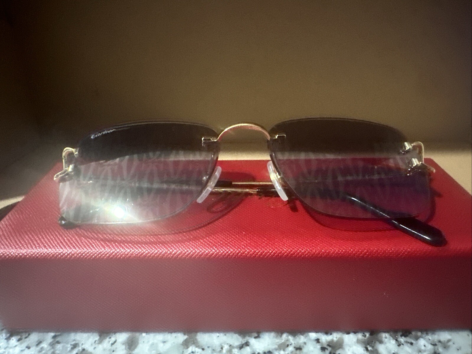 Cartier C Decor sunglasses with gray blue two-tone lenses-image