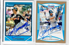 Gorkys Hernandez Signed Autograph 2 LOT Baseball Cards Bowman