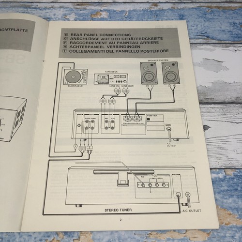 Toshiba STEREO AMPLIFIER operating instructions user owner's manual SB-225 - Imagen 4 de 4