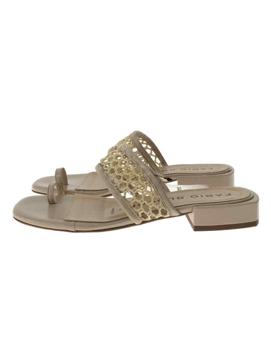 FABIO RUSCONI Thong Flat Sandals Mesh 37 CRM | eBay