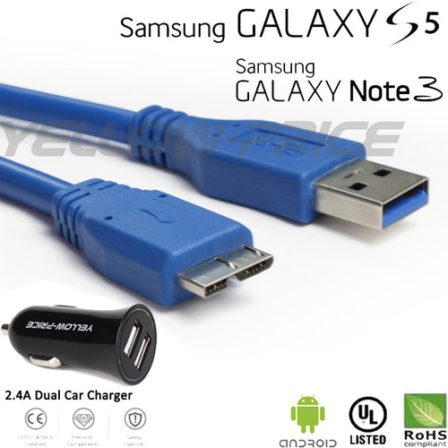 2A Fast Micro USB 3.0 Sync Data Charging Cable Cord For Samsung Note 3 Galaxy S5 - Picture 1 of 9