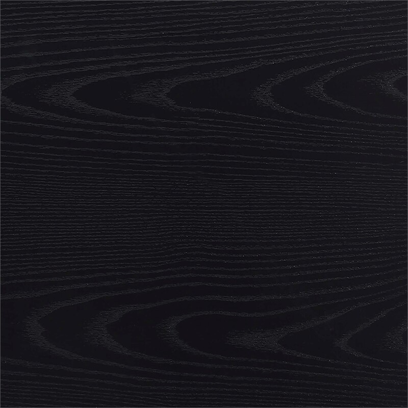 Pemberly Row Modern 36inch Desk with Drawer in Black Wood Finish DEW