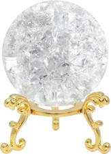 60mm Ice Cracked Crystal Ball Decorative Glass Ball Home Decor Ornaments