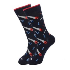 Navy Blue Carpenter Tools Socks Novelty Unisex 6-12 Crazy Fun SF110