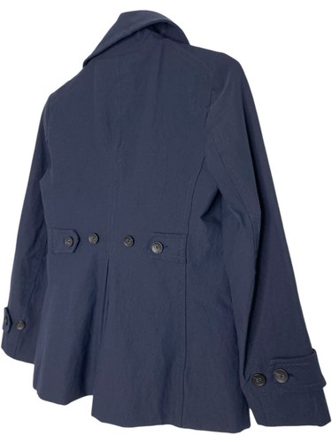 Theory Womens Size P Petite 0 Pea Coat Double Breasted Navy Jacket - Picture 10 of 10