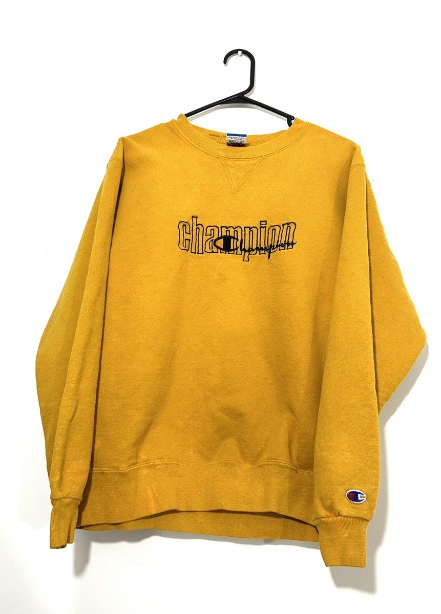 Vintage Champion Embroidered Spellout Crewneck Made In Size
