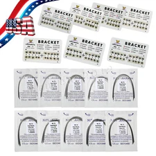 1/10packs Dental Orthodontic Brackets Braces /Supper Elastic Niti Arch Wires OR