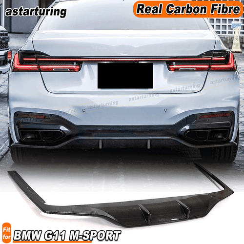 For BMW 7 Series G11 M-SPORT 2019-22 Real Carbon Fiber Rear Diffuser Bumper Lip  - Bild 1 von 10