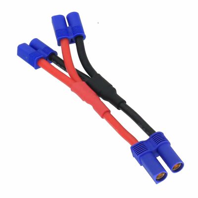RC Parallel Wire EC5 1 Female to 2 Male EC3 12AWG 5+5CM Y Cable Keeps Voltage