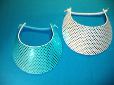 Sequin Ladies Women Sun Visor Hat, No Pinch Foam, White Gold Black, Beach Pool