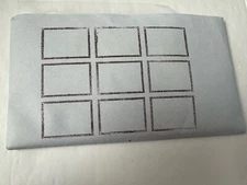 9 Box Grid Boxes Rectangles Game Background Large Rubber Cling Stamp Unmounted