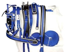 NYLON WEBBING DRIVING HARNESS FOR SINGLE HORSE CART SET FULL COB PONY SHETLAND