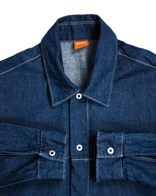 hugo boss mens denim shirt