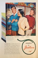 1947 Jantzen sweaters Vintage ad spectator sleek rooter