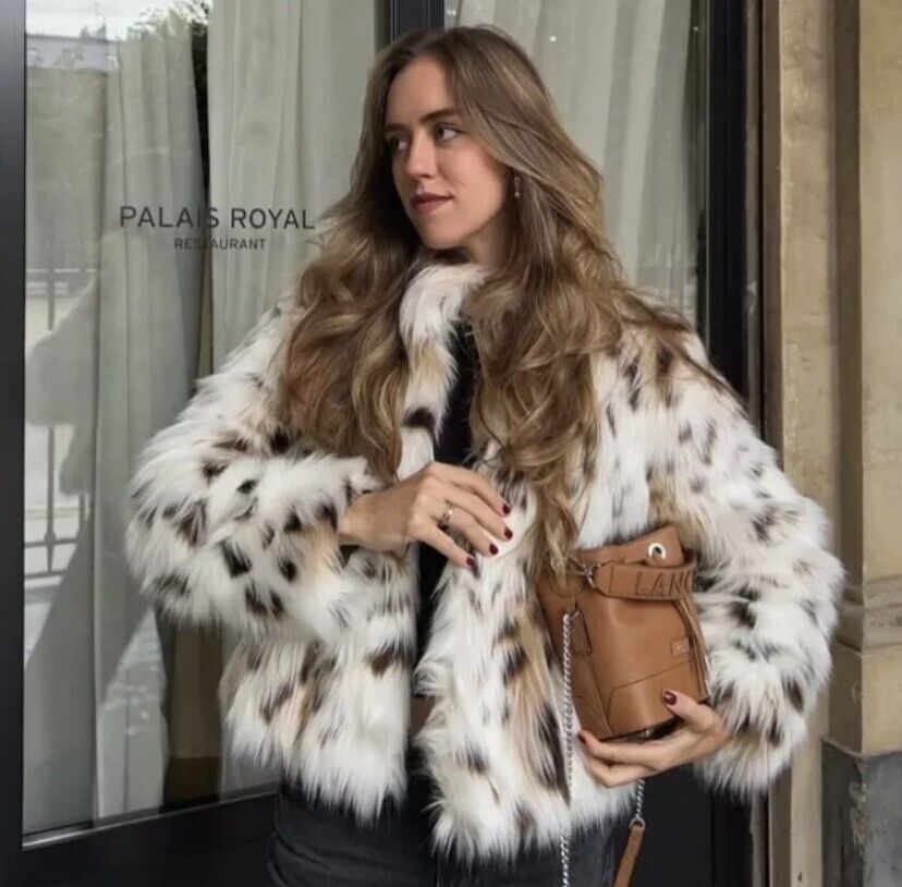 ZARA FAUX FUR JACKET ZW COLLECTION LEOPARD NEW FW24/25 SIZES ZARA FAUX FUR JACKET ZW COLLECTION LEOPARD NEW FW24/25 SIZES