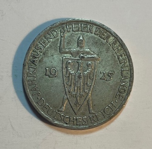 Germany (Weimar) - 1925-E Silver 3 Reichsmark - Scarce & Nice
