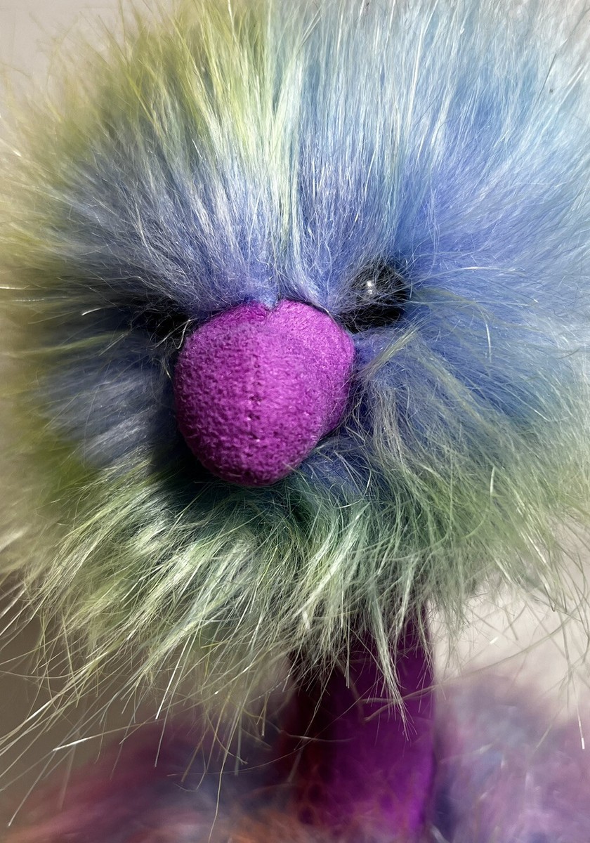 Jellycat London Rainbow Pom Pom Ostrich Emu Bird Plush Stuffed