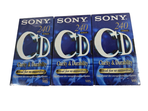 11 Blank Various VHS Video Tapes New and Sealed Sony, JVC, Fuji, Sky - Picture 2 of 5