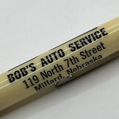 VTG Ballpoint Pen Bob's Auto Service Millard Nebraska