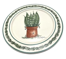 Vintage Otagiri Green Pea Pods Plate Mary Hughes Garden Vegetables 10.25” 1997