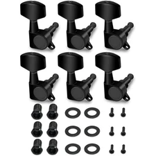 Tuning Pegs Tuning Keys Machines Heads Guitar Tuners 6R Guitar Parts Black TT