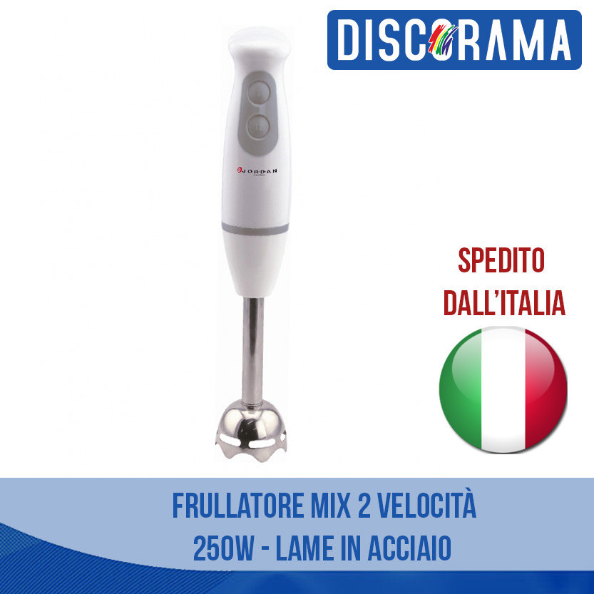 Frullatore per Pappe e Salse 250W Mixer 2 Velocità Lame Acciaio