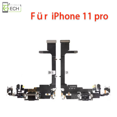 Ladebuchse für iPhone 11 Pro Anschluss Connector Flex USB Schwarz