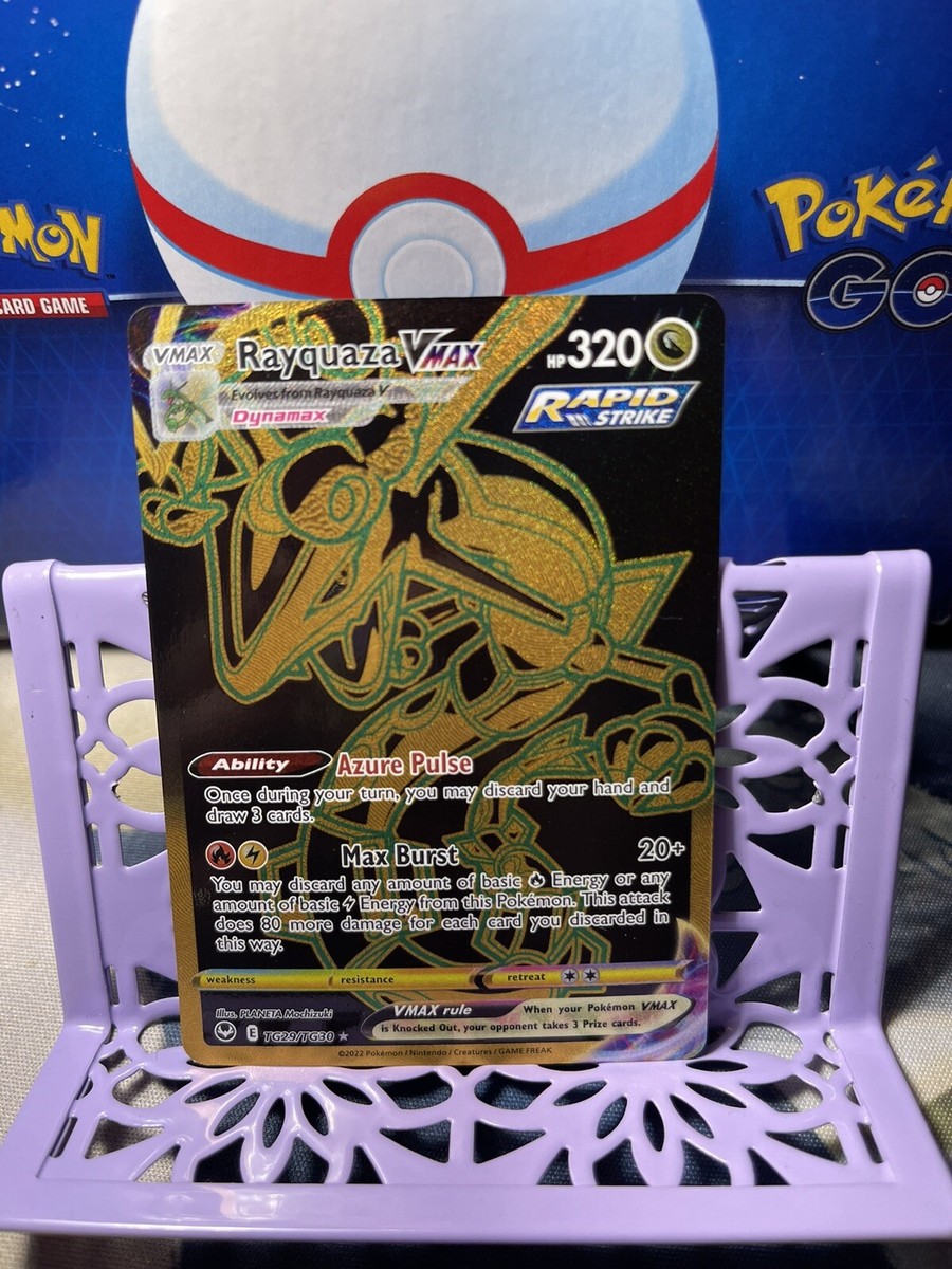 ポケモン - ザキヤマ Pokémon TCG Rayquaza VMAX Secret Rare TG29/TG30 Silver