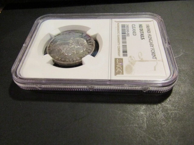 Hungary 1869-KB 1 Forint Graded NGC Au Silver Coin - Image 3 of 4