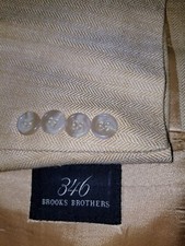 42L BROOKS BROTHERS Orange  SILK WOOL Linen Ramie Blazer Sport Coat Jacket