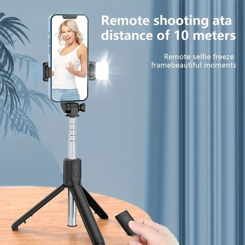 Mini Selfie Stick Mobile tripod with wireless remote control and fill light - Picture 3 of 12