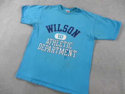 【ウィルソン】シャツ VINTAGE Wilson Shirt Mens Medium Blue USA Made Single Stitch