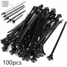 100 Pcs Mixed Car Line Cable Ties Zip Tie Clip Wiring Loom Harness Fastener  NEW