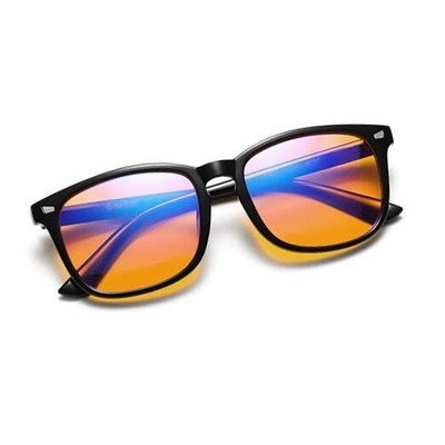 HD Blue Light Blocking Glasses 75% VLT - Dual-Shield Anti-Glare for Night Amber