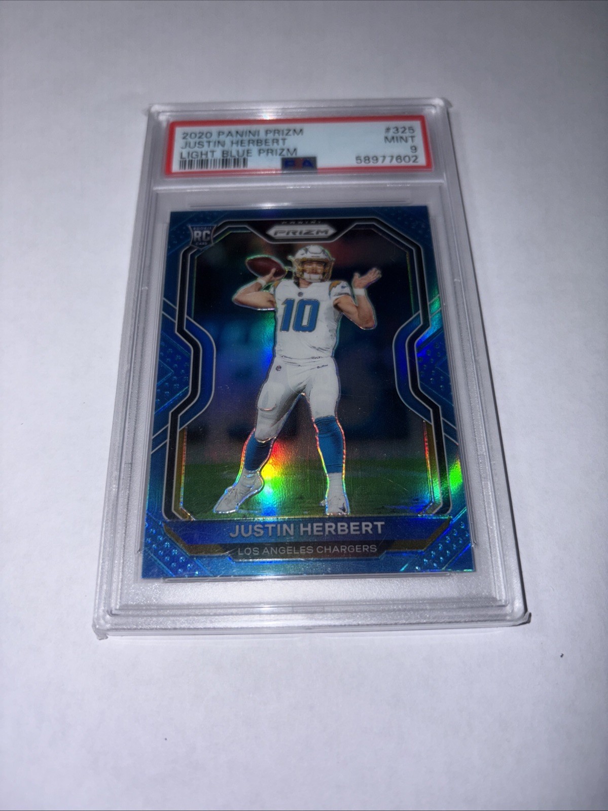 2020 Panini Prizm - Rookie Justin Herbert #325 Light Blue Prizm (RC)